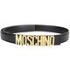 MOSCHINO 25mm 拋光金字母光滑小牛皮單釦腰帶(黑色) product thumbnail 2