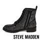 STEVE MADDEN-OZZY 水鑽絨布綁帶拉鍊短靴-黑色 product thumbnail 5