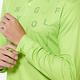 【Lynx Golf】男款合身版吸濕排汗Lynx Golf字樣線條印花長袖POLO衫-黃綠色 product thumbnail 8