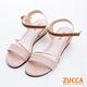 ZUCCA-金屬皮革扣環平底涼鞋-粉-z6808pk product thumbnail 4