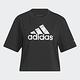 Adidas Marimekko GF T HR2994 女 短袖 上衣 短版 T恤 亞洲版 休閒 寬鬆 棉質 黑 product thumbnail 4