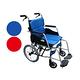 杏華 機械式輪椅 未滅菌 海夫健康生活館 鋁合金 日式雙層折背 固手拆腳鋁輪椅 16吋後輪/18吋座寬 輪椅B款 紅/藍色_JR202-16 product thumbnail 2