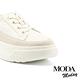 休閒鞋 MODA MODAY 日常拼色異材質綁帶厚底休閒鞋－白 product thumbnail 6