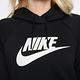 Nike 帽T Pullover Hoodie 運動休閒 女款 NSW 基本款 連帽上衣 大LOGO 棉質 黑白 BV4127-010 product thumbnail 8