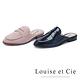 Louise et Cie 優雅知性 質感真皮樂福平底拖鞋-黑色 product thumbnail 7