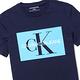 Calvin Klein 經典印刷CK文字圖案短袖T恤-深藍色 product thumbnail 3