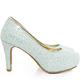 Ann’S Bridal幸福婚鞋閃耀單鑽厚底跟鞋-Tiffany藍綠 product thumbnail 2