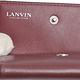 LANVIN 品牌經典LOGO圖騰壓紋防刮牛皮名片夾(酒紅) product thumbnail 6