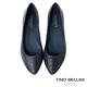 【TINO BELLINI 貝里尼】巴西進口菱格沖孔尖頭平底鞋FWBV034-4(深藍) product thumbnail 3