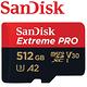 SanDisk 512GB 200MB/s Extreme Pro U3 microSDXC UHS-I V30 A2 記憶卡 product thumbnail 2