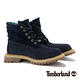 Timberland 女款深藍色麂皮線條翻領中筒靴 product thumbnail 3