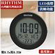 RHYTHM CLOCK 日本麗聲鐘 工業設計溫度顯示LED夜燈圓形電子鬧鐘(黑色)/9.2cm product thumbnail 3