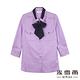 MYVEGA麥雪爾 棉質可拆式領巾造型襯衫-淺紫 product thumbnail 6