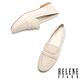 低跟鞋 HELENE SPARK 時髦質感鉚釘牛皮樂福低跟鞋－白 product thumbnail 5