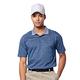 【Lynx Golf】男款歐洲進口絲光緹花面料小碎花造型胸袋款短袖POLO衫-深藍色 product thumbnail 3