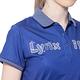 【Lynx Golf】女款吸溼排汗羅紋配布簡約Lynx字樣印花設計短袖POLO衫/高爾夫球衫-深藍色 product thumbnail 7
