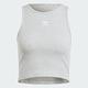 adidas 上衣 女款 短袖上衣 運動 亞規 三葉草 RIB TANK 灰 IJ8261 product thumbnail 4