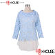 蕾絲衫雪紡套裝 (藍白色)-糖 x House product thumbnail 2