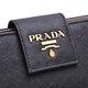 PRADA SAFFIANO METAL金字防刮牛皮釦式多卡機能中長夾(黑) product thumbnail 3