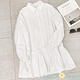 寬鬆荷葉裙擺襯衫洋裝 (白色)-AQUA Peach product thumbnail 3