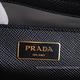 PRADA 金字浮雕LOGO設前收納小帶手提/斜背兩用包(黑) product thumbnail 9