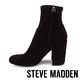 STEVE MADDEN-GAZE 拉鍊粗高跟短筒靴-絨黑 product thumbnail 5