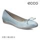 ECCO Touch 15 全真皮平底娃娃鞋 女-微光藍/莓果紅 product thumbnail 3