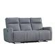 【文創集】帕皮提  現代灰皮革電動機能三人座沙發椅(腳靠可調整機能)-186x82x98cm免組 product thumbnail 2