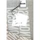 MOSCHINO 金銀蔥滿版字母莫代爾混紡灰色披肩 圍巾(190x70) product thumbnail 5