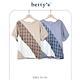 betty’s貝蒂思　三色拼接格紋雪紡短袖上衣(共二色) product thumbnail 8