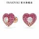 SWAROVSKI 施華洛世奇 Hyperbola 耳釘, 心形, 粉紅色, 鍍玫瑰金色調 product thumbnail 3