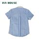 IVY HOUSE 常春藤直條純棉領襟配色短袖襯衫120cm~150cm 331511 product thumbnail 3