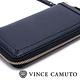 Vince Camuto 滾邊縫線素色手拿長夾-藍色 product thumbnail 4