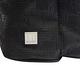Dunhill 經典滿版LOGO壓紋PVC穿帶造型斜背雙袋書包(黑) product thumbnail 5
