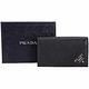 PRADA Saffiano 防刮牛皮對折萬用名片夾(黑色) product thumbnail 4