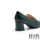高跟鞋 HELENE SPARK 復古時髦撞色方頭樂福高跟鞋－綠 product thumbnail 4