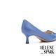 高跟鞋 HELENE_SPARK 簡約品味造型長釦羊皮尖頭高跟鞋－藍 product thumbnail 4