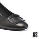 高跟鞋 AS 簡約質感新經典LOGO大方釦羊皮高跟鞋－黑 product thumbnail 6