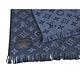 LV M78525 MONOGRAM花紋LOGO CLASSIC 羊毛圍巾(海軍藍) product thumbnail 3