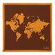 Alviero Martini 義大利地圖 經典地圖撞色絲巾(70X70) 棕/芥末黃 product thumbnail 2