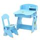EMC 簡易書架防夾手木質兒童升降成長書桌椅(水藍) product thumbnail 2