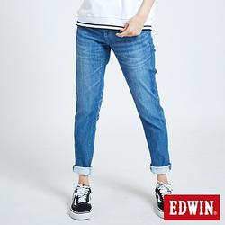 EDWIN 涼感AB牛仔褲-女-石洗藍