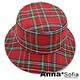 AnnaSofia 蘇格蘭彩格 漁夫軟帽(紅色) product thumbnail 2