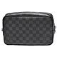 LV N41664 Kasai系列Damier Graphite帆布小牛皮飾邊手拿/掛腕包 product thumbnail 3