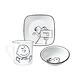 【美國康寧】CORELLE SNOOPY 復刻黑白3件式餐具組(C10) product thumbnail 2