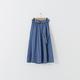 【CUMAR】單環扣腰帶口袋-女長裙 口袋 藍 (藍色/版型適中) product thumbnail 5
