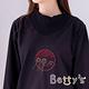 betty’s貝蒂思　立領繡花長袖T-shirt(黑色) product thumbnail 4