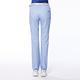 【Lynx Golf】女款吸濕排汗彈性布料滿版Lynx字樣口袋配色織帶設計窄管長褲-藍灰色 product thumbnail 8
