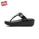 FitFlop FINO SLEEK OMBER STONES TOE POST SANDALS 柔軟皮革夾腳涼鞋-女(靚黑色) product thumbnail 3
