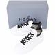 HOGAN H-Stripes H標誌縫線納帕皮黑尾繫帶厚底餅乾鞋(白色) product thumbnail 5